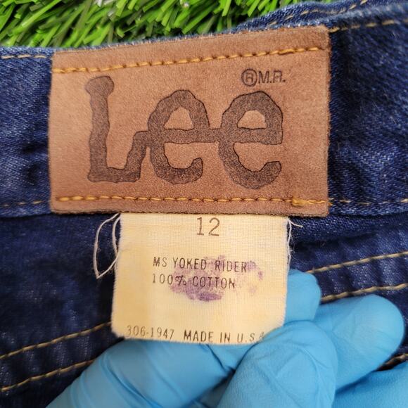 Vintage 80s Lee MS Yoked Rider Jeans Womens 28 Made in USA Tapered Size 6 - Picture 7 of 9